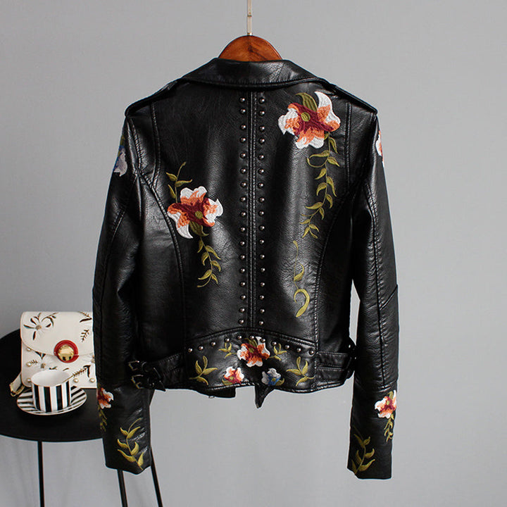 Bronwyn | Women's Embroidered Biker Jacket