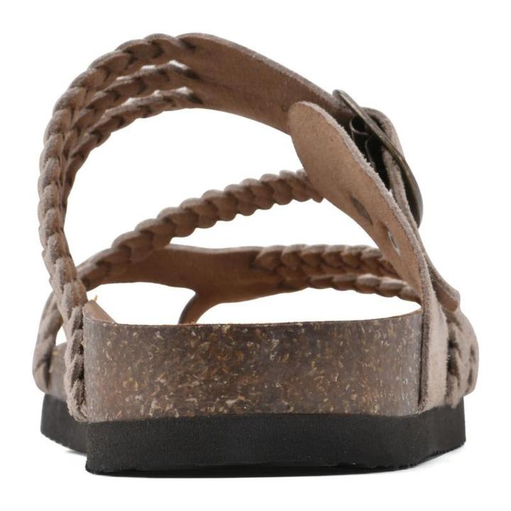 Women's Braided Suede Cork Sandals