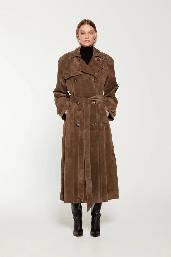 Arabella | Women's Long Belted Trench Coat