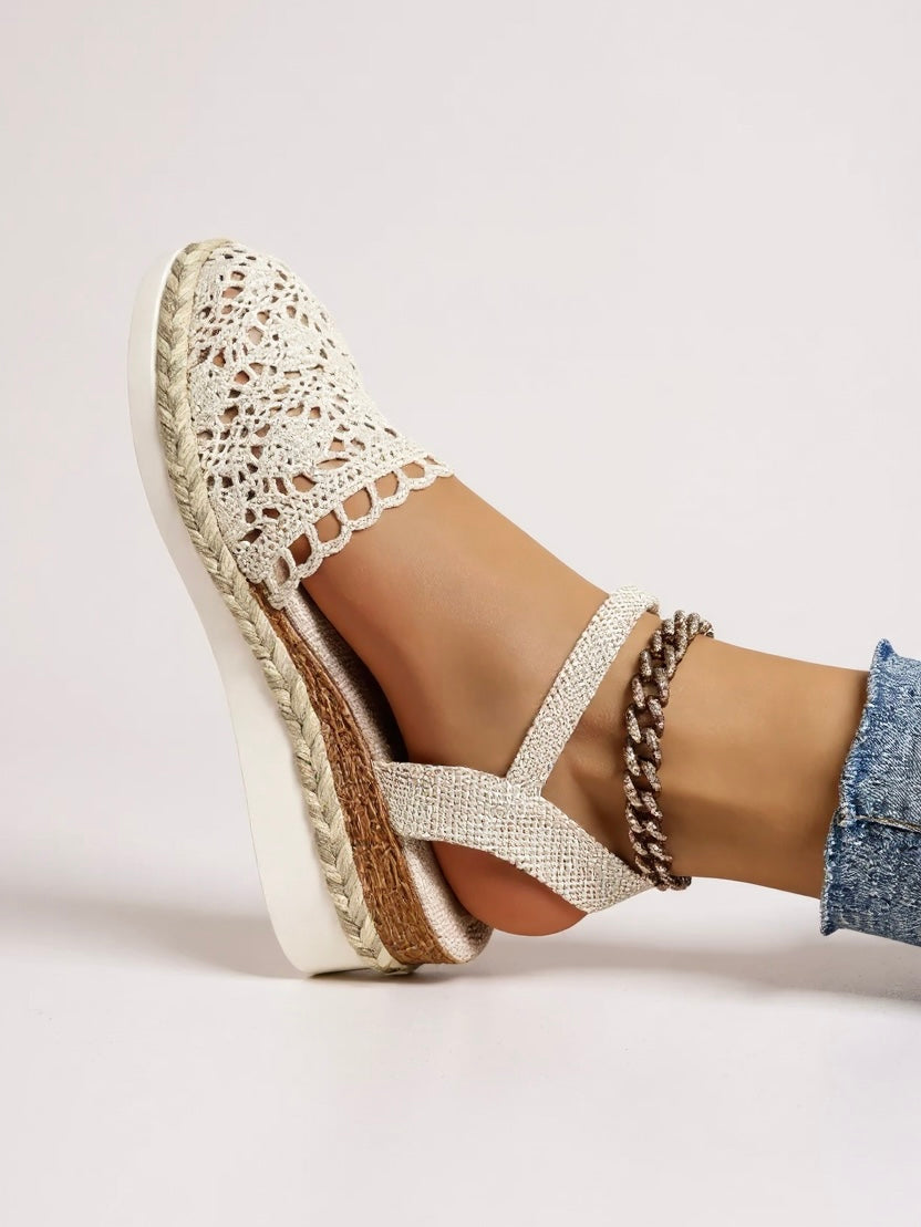 Women's Orthopedic Espadrille Sandals Closed Toe Ankle Strap