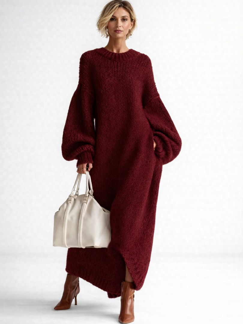 Melanie | Women's Oversized Knit Maxi Dress