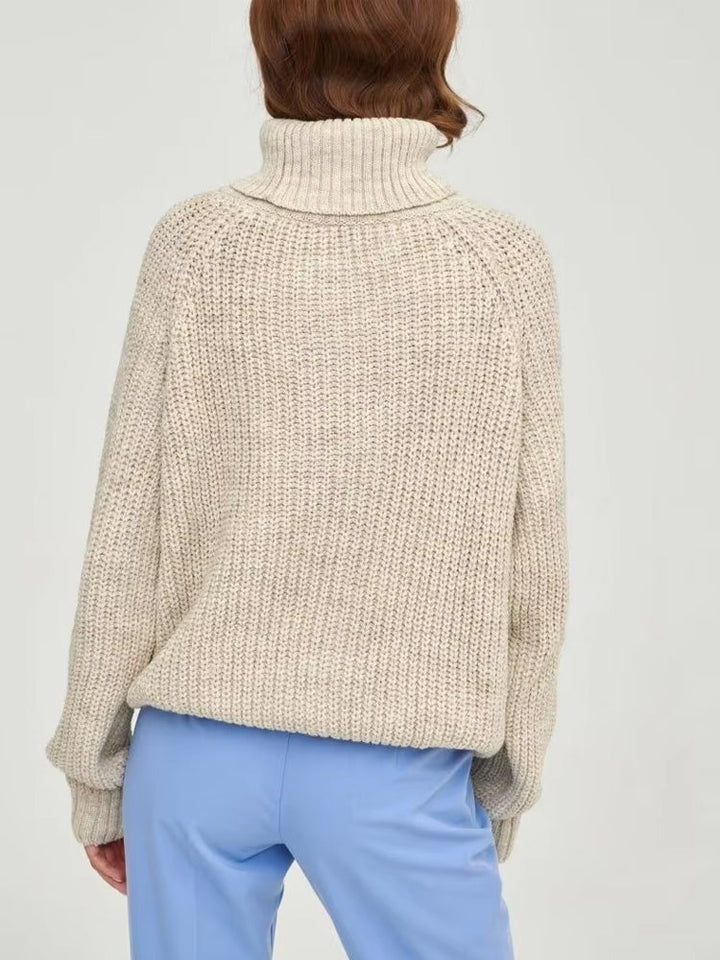 Lowri | Women's Oversized Chunky Knit Roll Neck Jumper