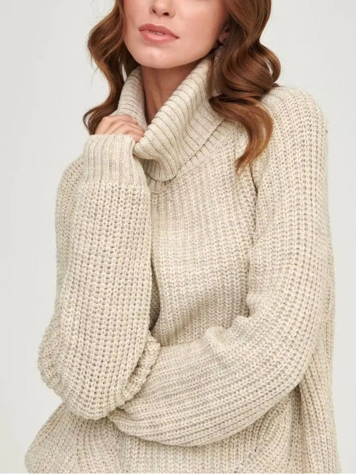 Lowri | Women's Oversized Chunky Knit Roll Neck Jumper