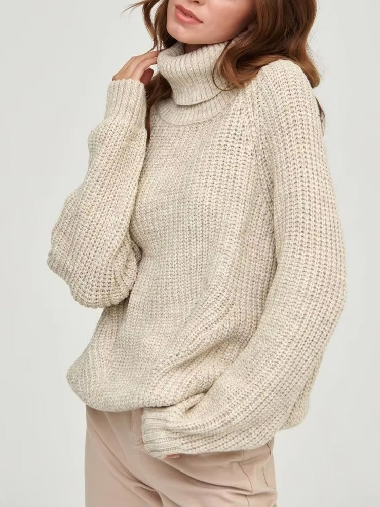 Lowri | Women's Oversized Chunky Knit Roll Neck Jumper