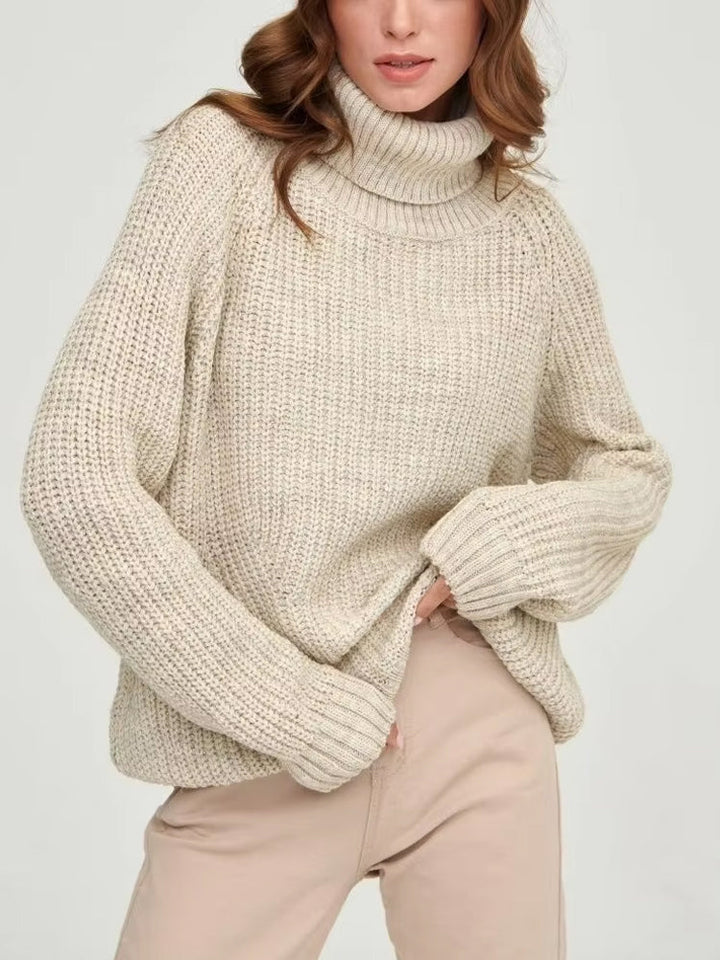 Lowri | Women's Oversized Chunky Knit Roll Neck Jumper