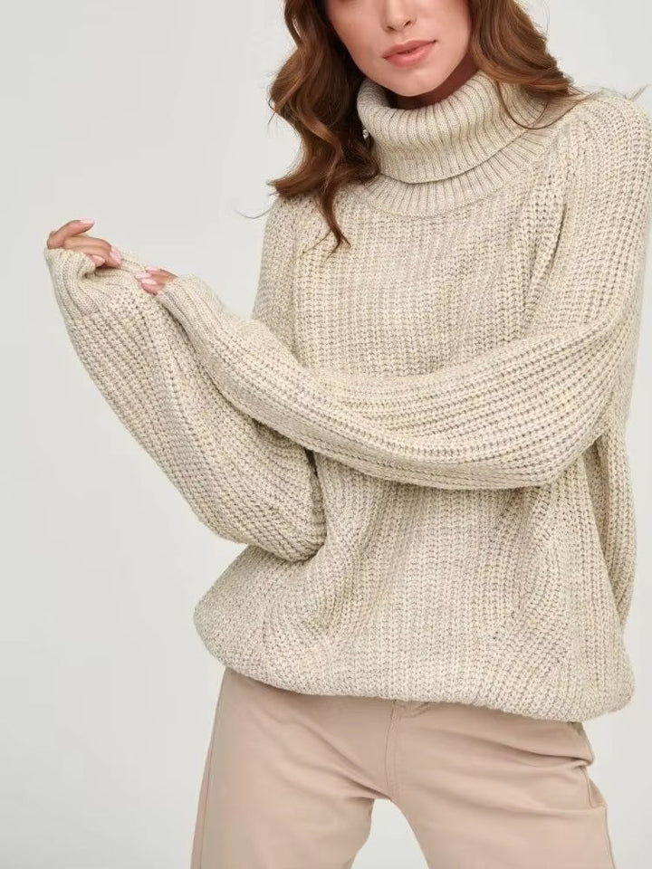 Lowri | Women's Oversized Chunky Knit Roll Neck Jumper