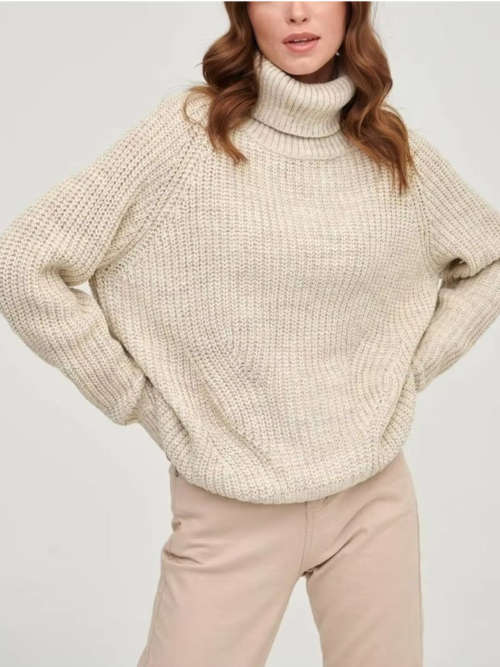 Lowri | Women's Oversized Chunky Knit Roll Neck Jumper