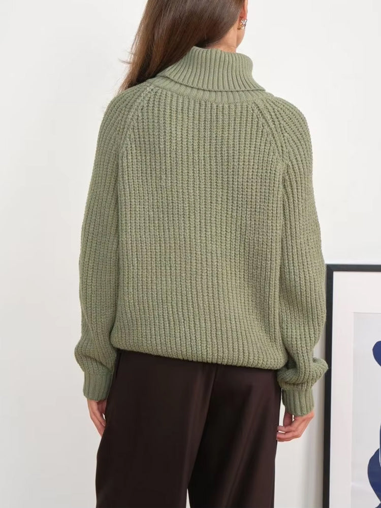 Lowri | Women's Oversized Chunky Knit Roll Neck Jumper