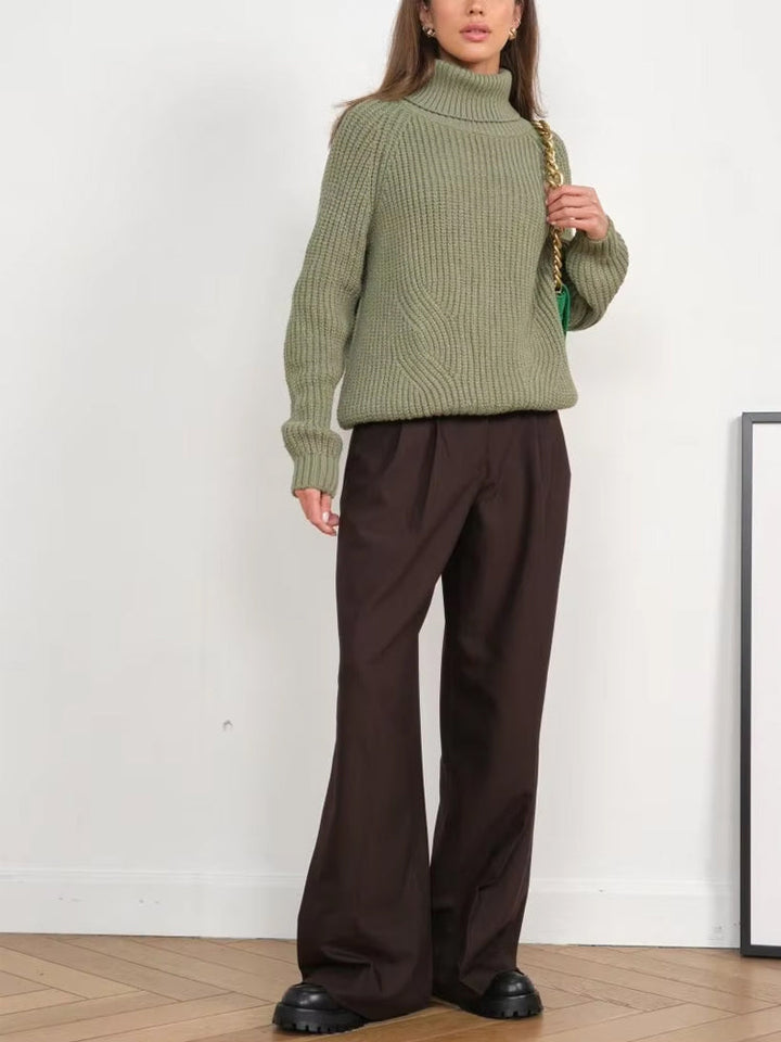 Lowri | Women's Oversized Chunky Knit Roll Neck Jumper