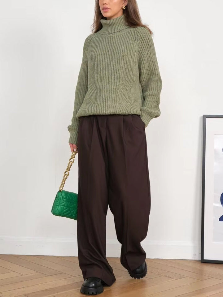 Lowri | Women's Oversized Chunky Knit Roll Neck Jumper
