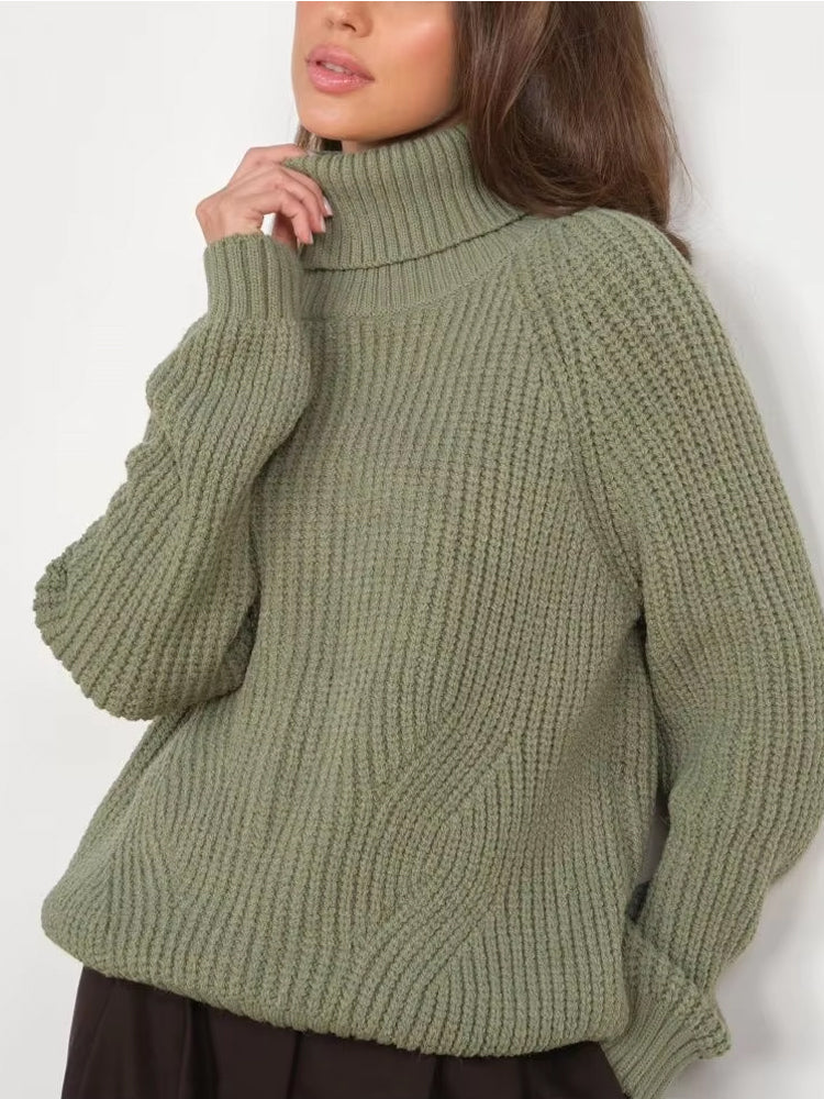 Lowri | Women's Oversized Chunky Knit Roll Neck Jumper
