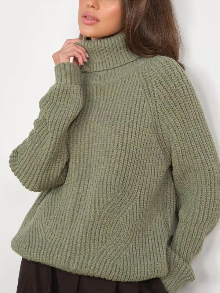 Lowri | Women's Oversized Chunky Knit Roll Neck Jumper