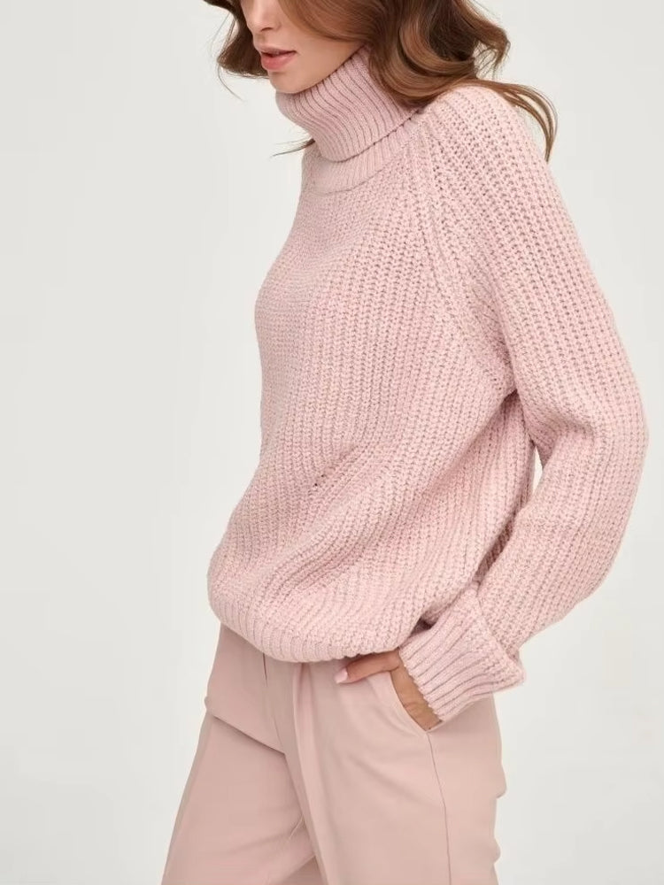Lowri | Women's Oversized Chunky Knit Roll Neck Jumper