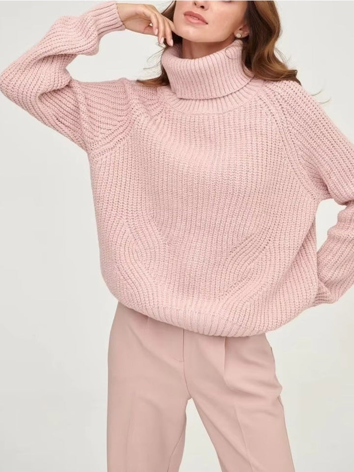 Lowri | Women's Oversized Chunky Knit Roll Neck Jumper