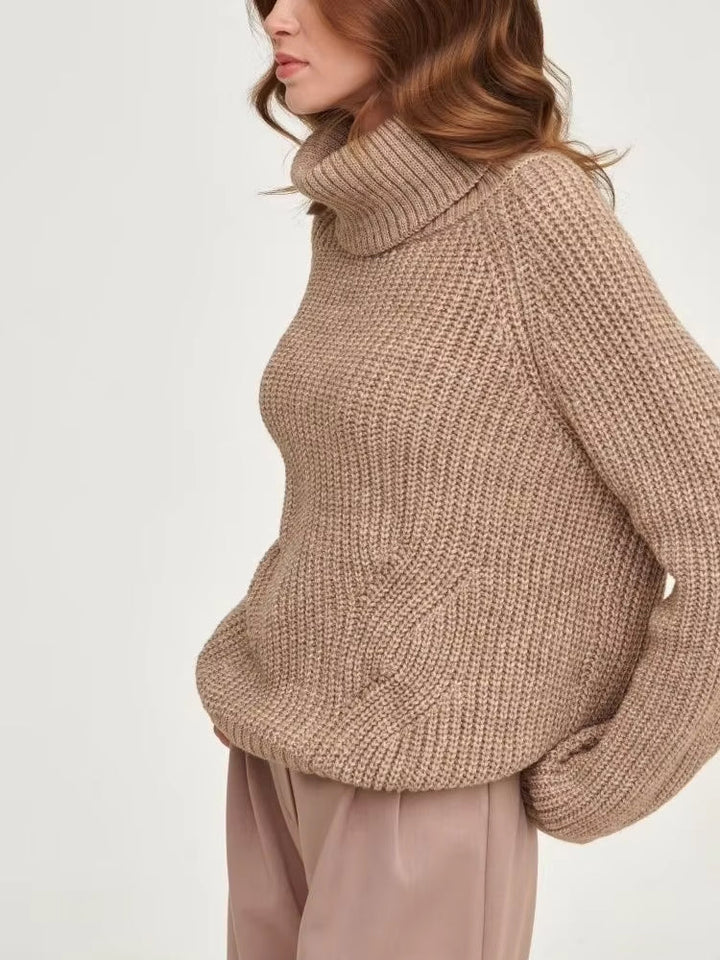 Lowri | Women's Oversized Chunky Knit Roll Neck Jumper