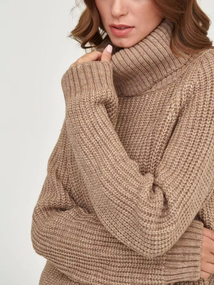 Lowri | Women's Oversized Chunky Knit Roll Neck Jumper