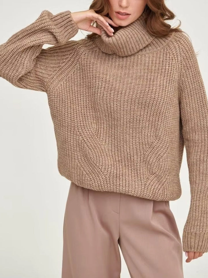 Lowri | Women's Oversized Chunky Knit Roll Neck Jumper