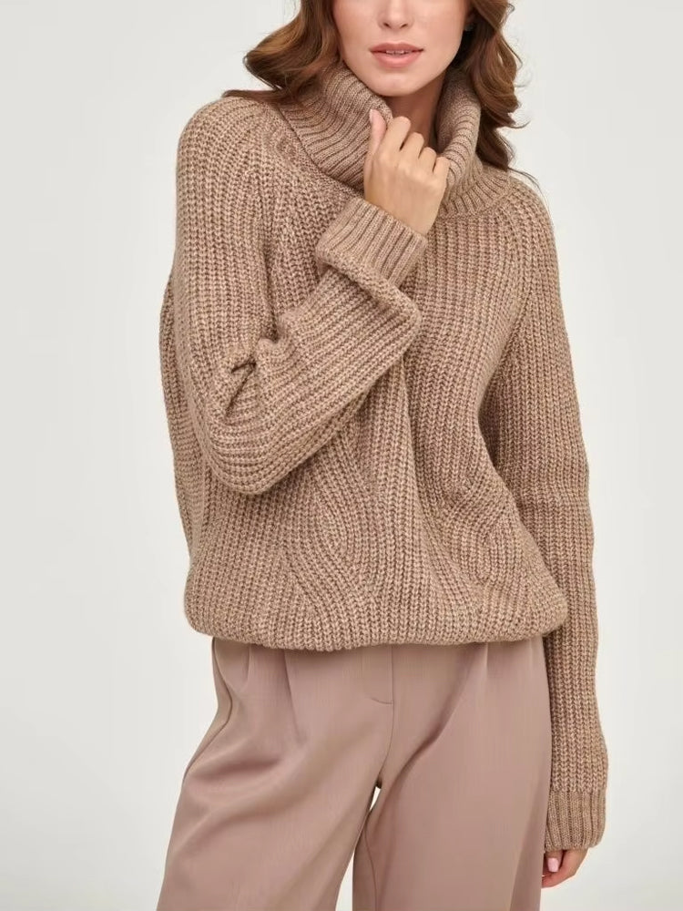 Lowri | Women's Oversized Chunky Knit Roll Neck Jumper