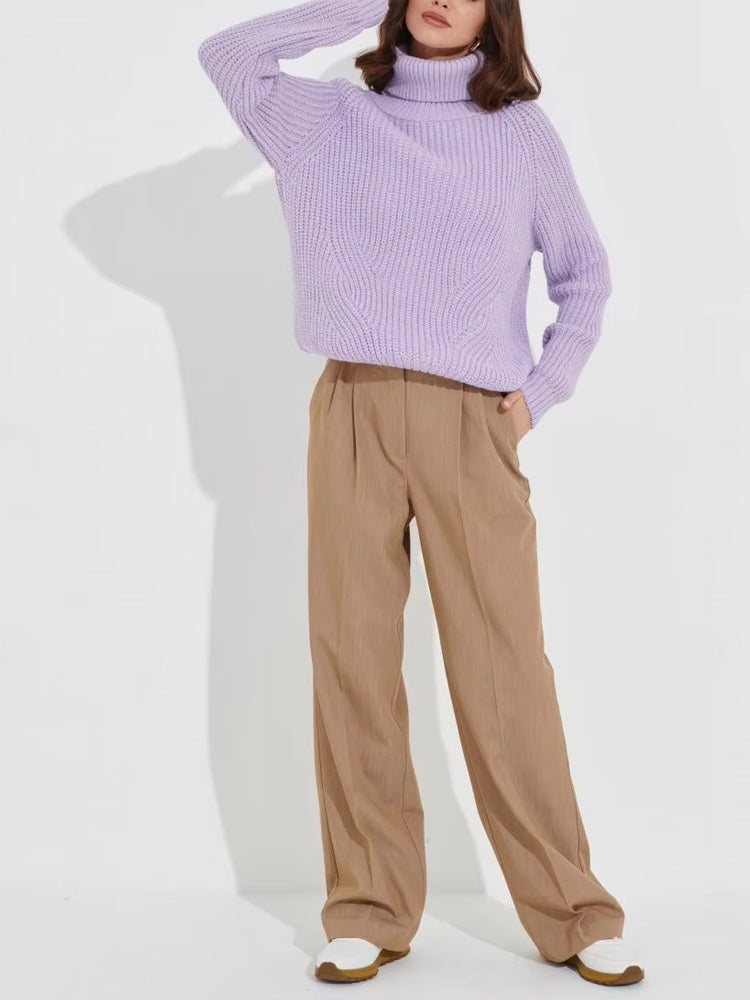 Lowri | Women's Oversized Chunky Knit Roll Neck Jumper