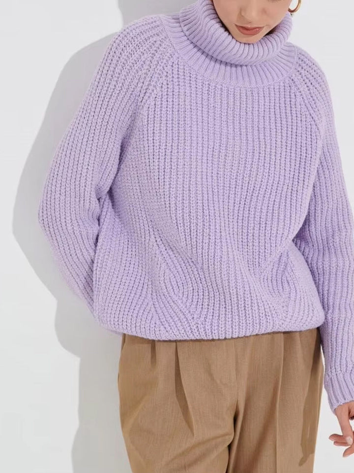 Lowri | Women's Oversized Chunky Knit Roll Neck Jumper