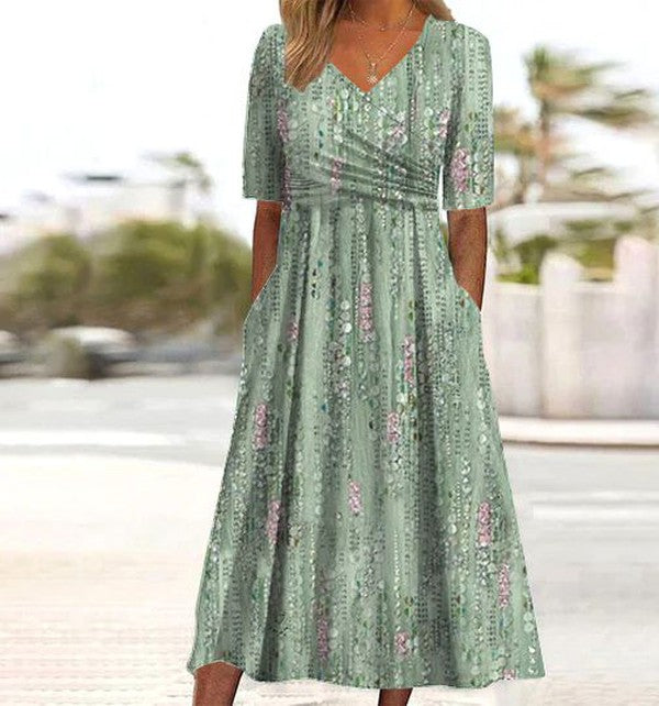 Women's Floral A-Line Summer Dress