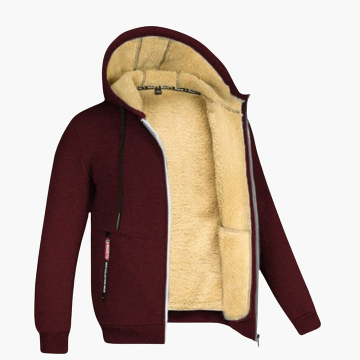 Kevin | Men's Fleece-Lined Hooded Jacket