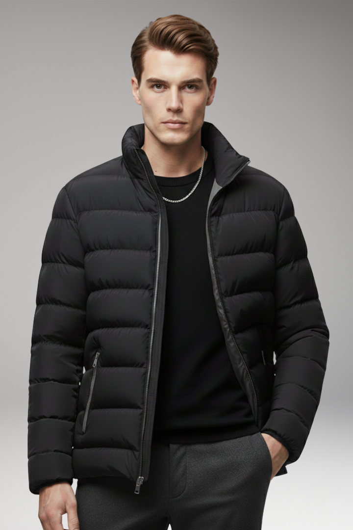 Nigel | Men's Quilted Stand Collar Jacket
