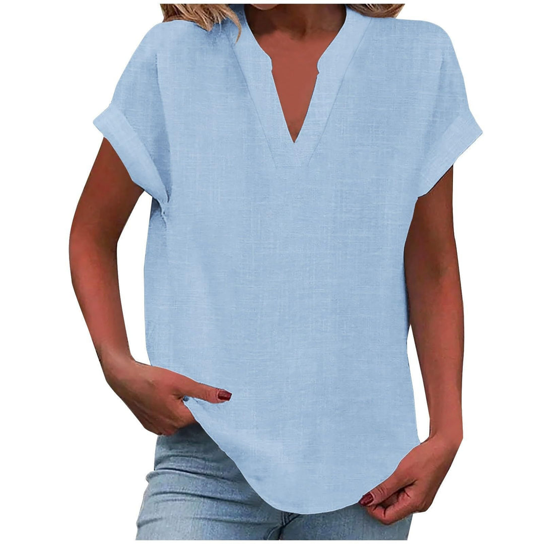 Women's Notched V-Neck Blouse
