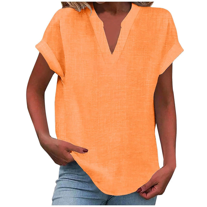 Women's Notched V-Neck Blouse