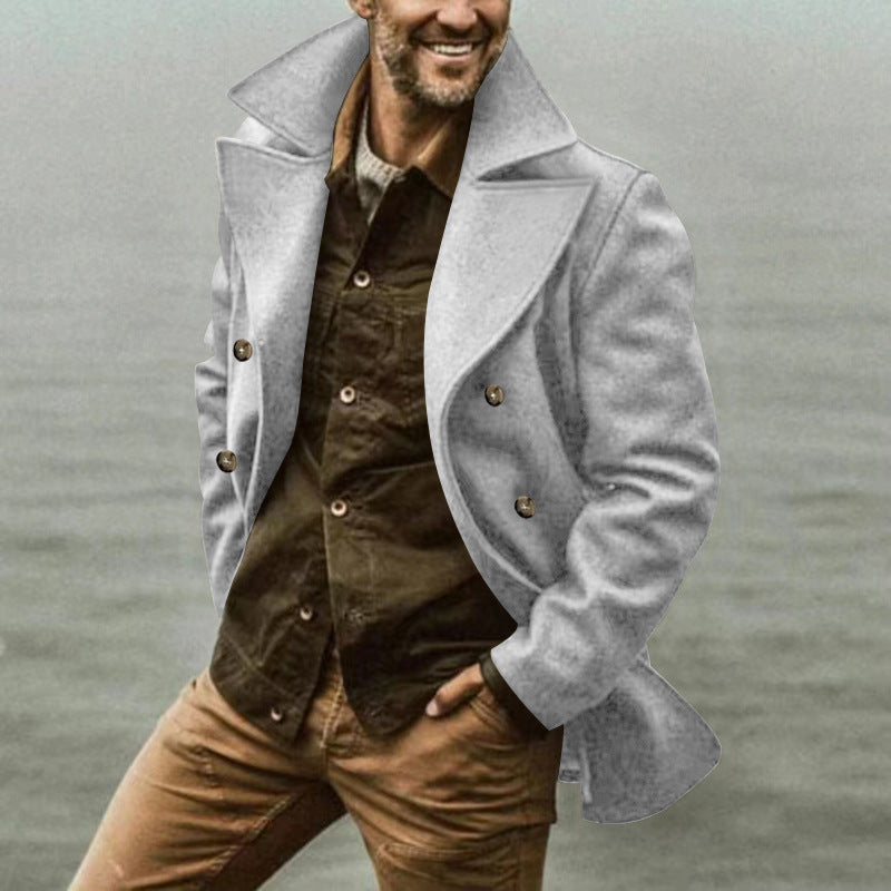 Ernest | Men's Double-Breasted Peacoat