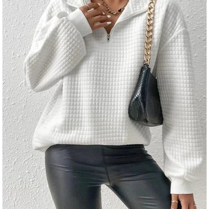 Frances | Women's Quilted Half-Zip Sweatshirt