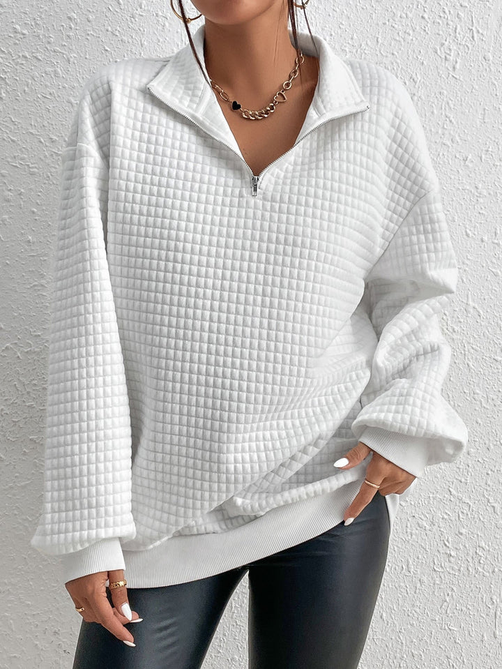 Frances | Women's Quilted Half-Zip Sweatshirt