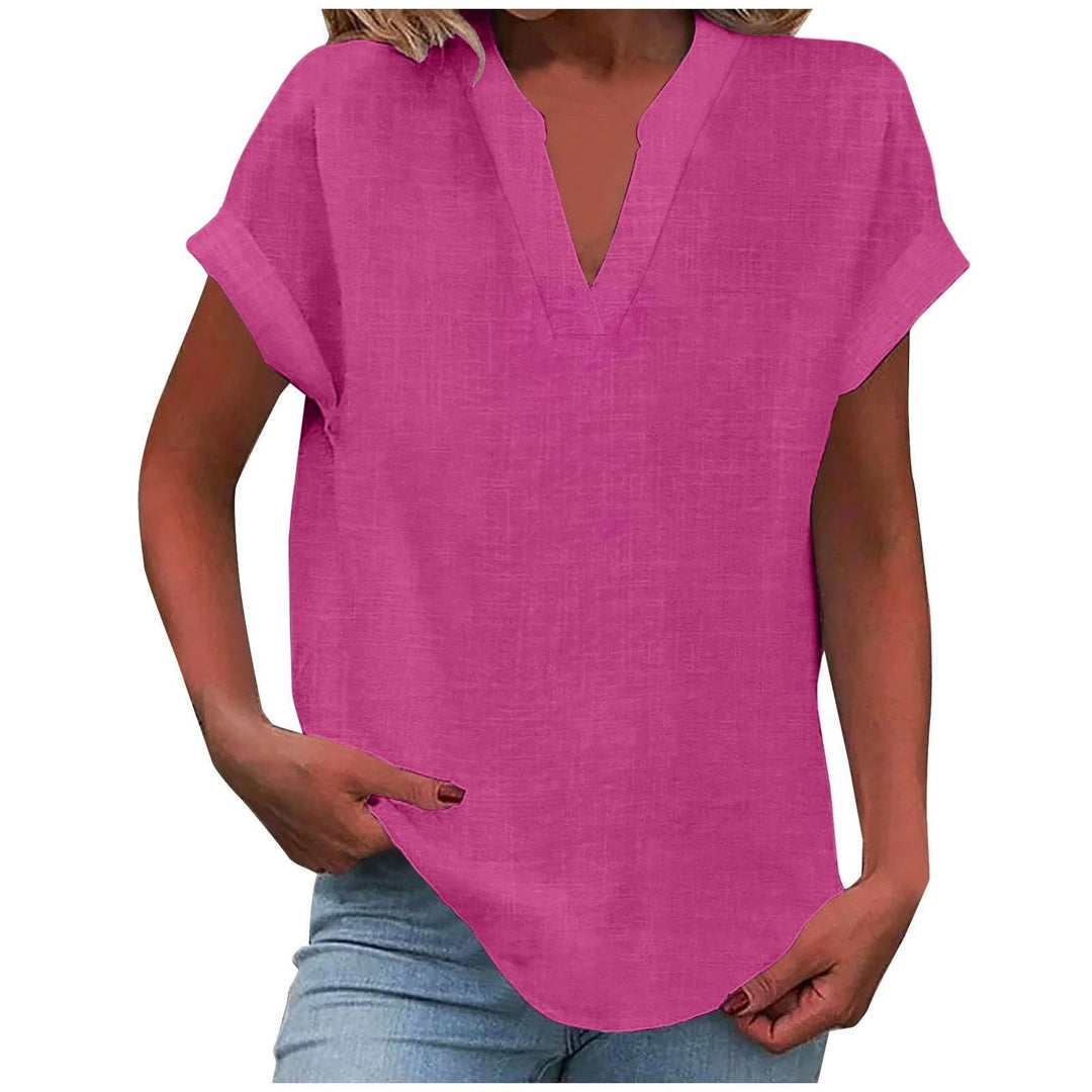 Women's Notched V-Neck Blouse
