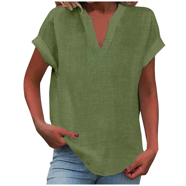Women's Notched V-Neck Blouse