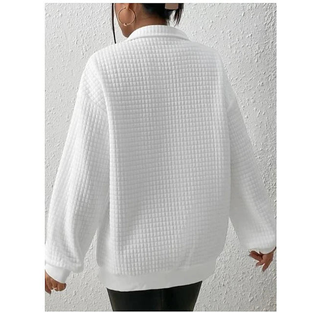 Frances | Women's Quilted Half-Zip Sweatshirt