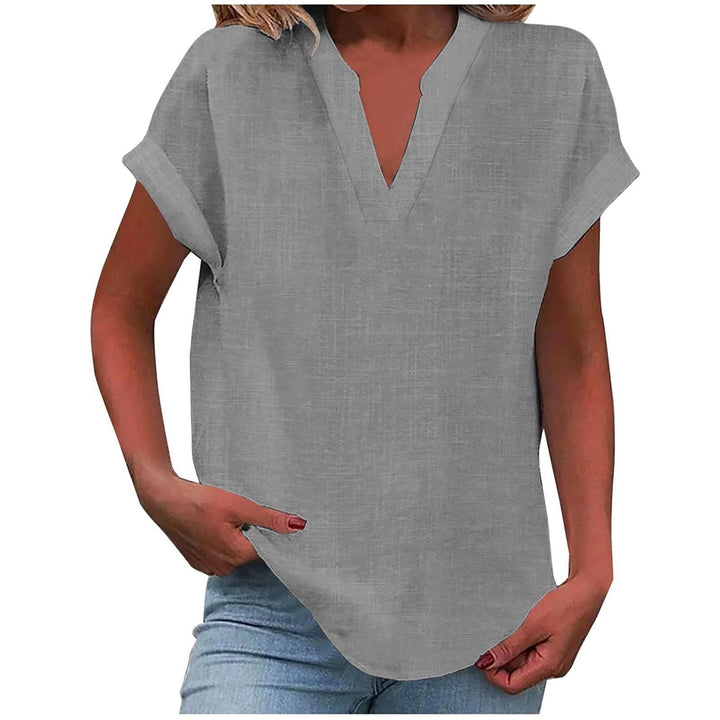 Women's Notched V-Neck Blouse