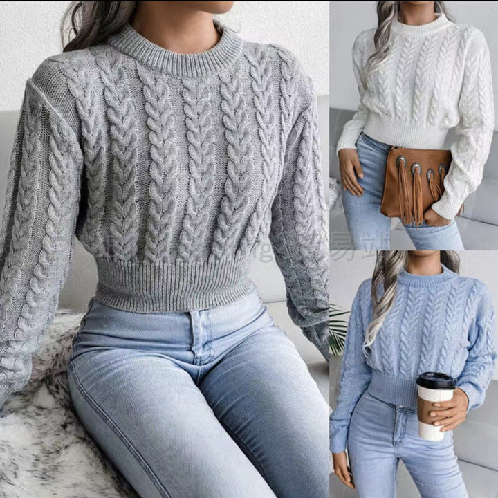 Carys | Women's Cropped Cable Knit Jumper