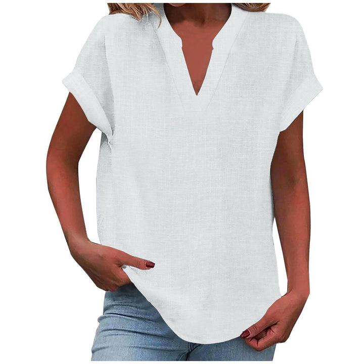 Women's Notched V-Neck Blouse