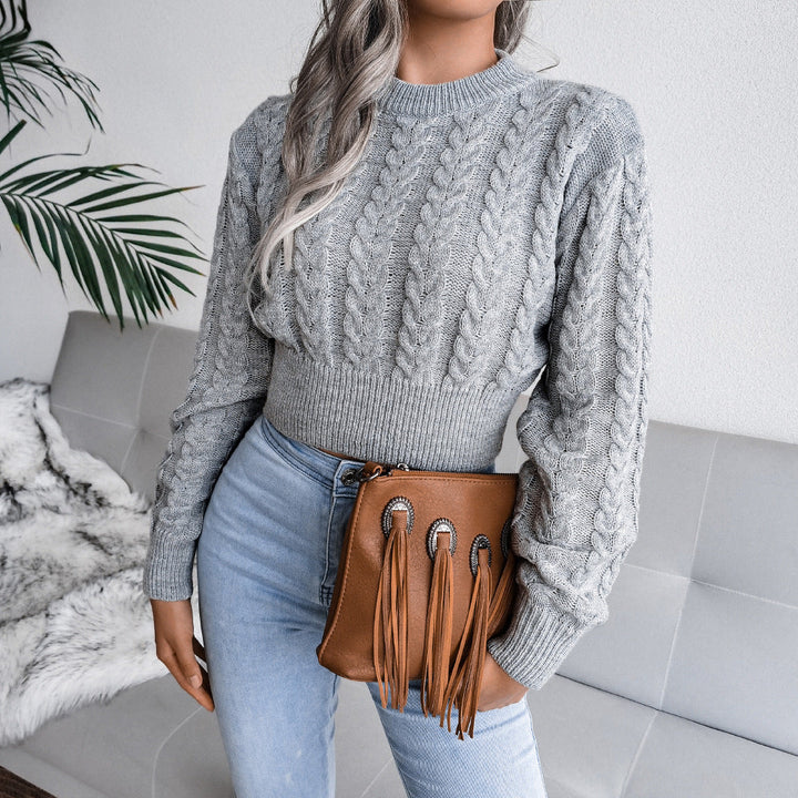 Carys | Women's Cropped Cable Knit Jumper