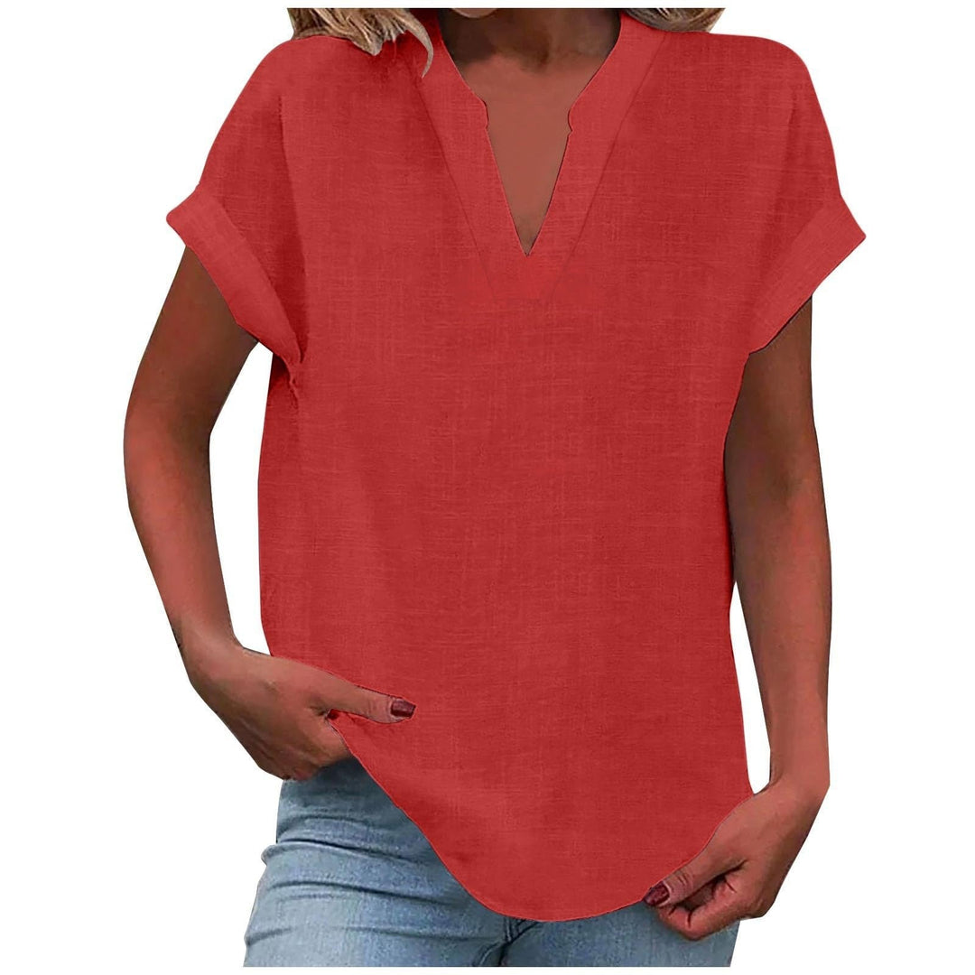 Women's Notched V-Neck Blouse