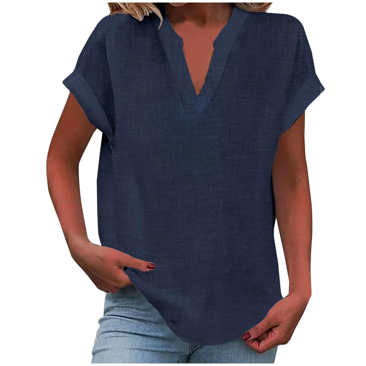 Women's Notched V-Neck Blouse