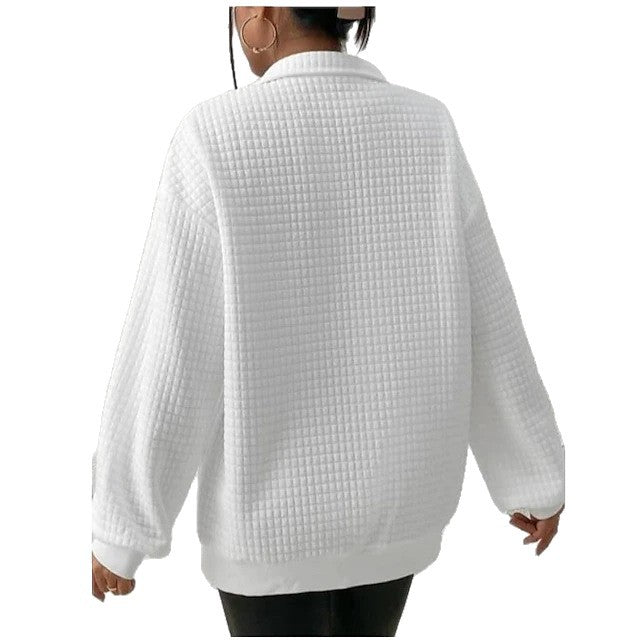 Frances | Women's Quilted Half-Zip Sweatshirt