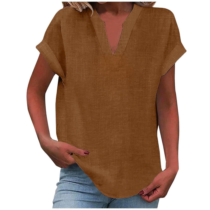 Women's Notched V-Neck Blouse