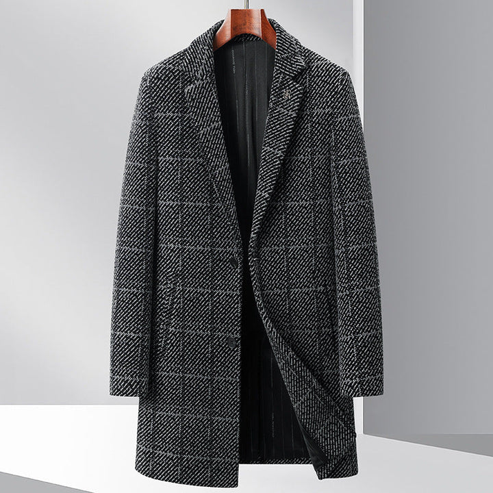 Ivan | Men's Textured Tailored Overcoat