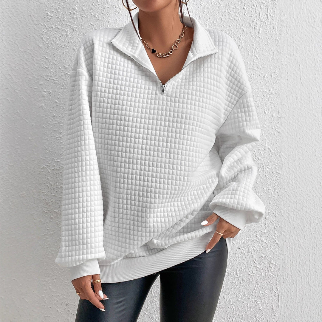 Frances | Women's Quilted Half-Zip Sweatshirt