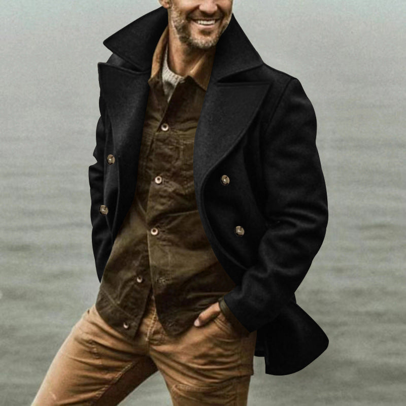 Ernest | Men's Double-Breasted Peacoat