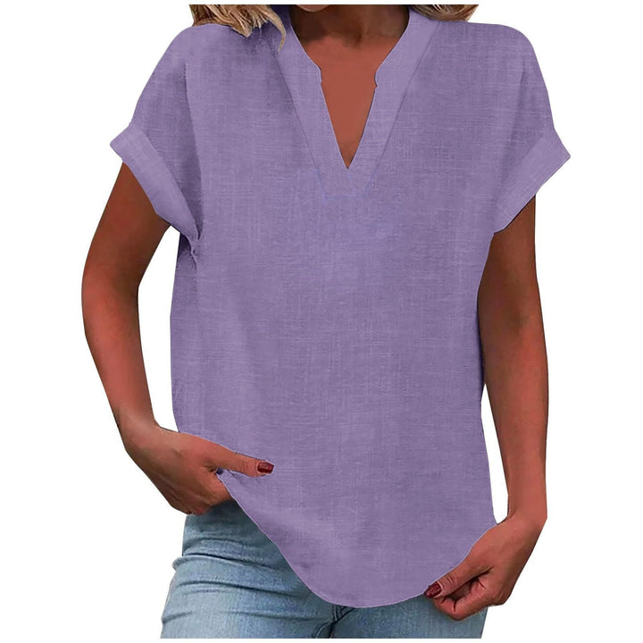 Women's Notched V-Neck Blouse