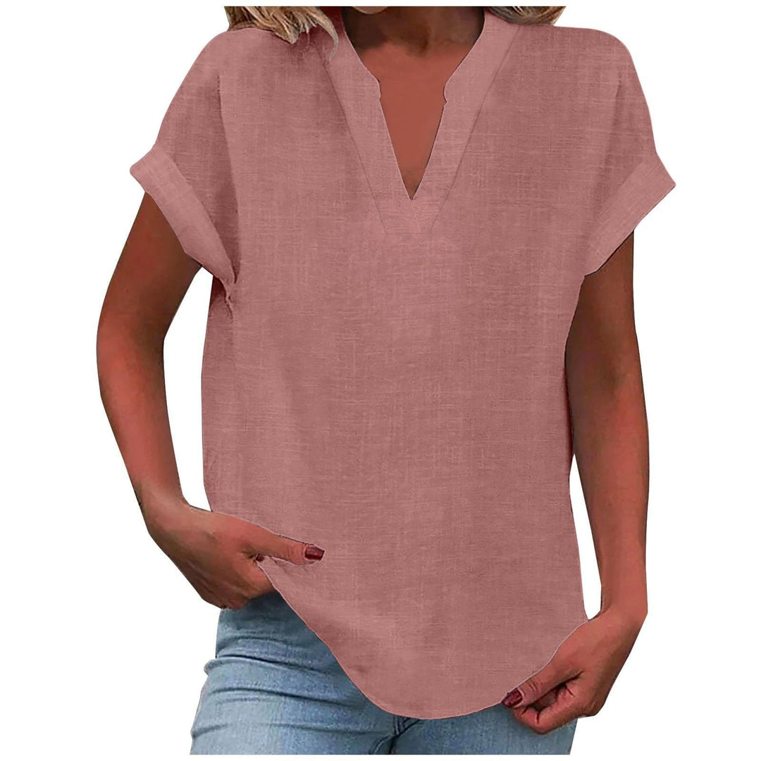 Women's Notched V-Neck Blouse