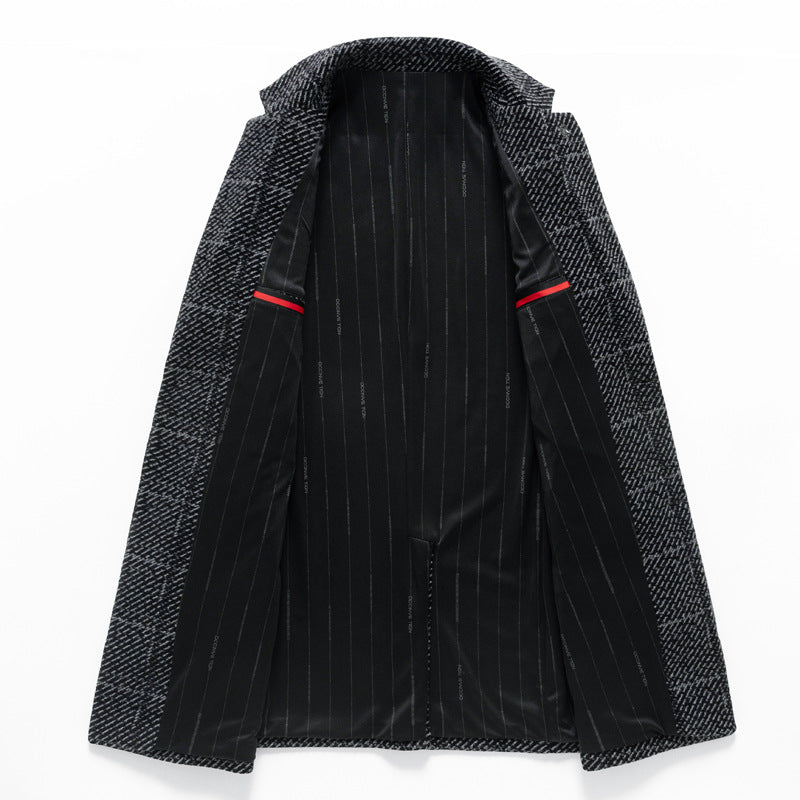 Ivan | Men's Textured Tailored Overcoat