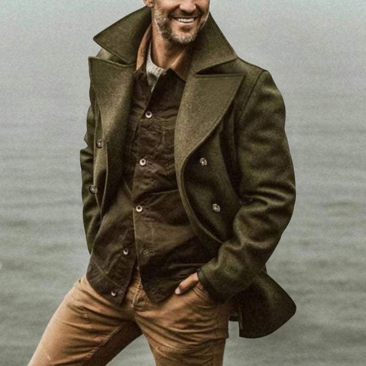 Ernest | Men's Double-Breasted Peacoat